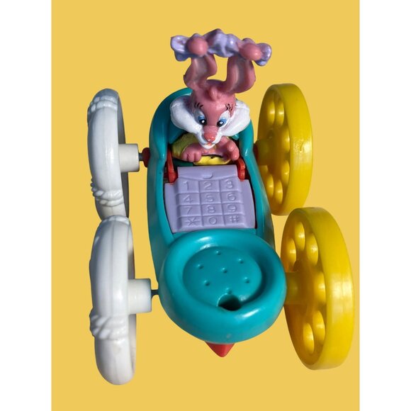 Vintage 1990 Tiny Toons Flip Car Babs Bunny & Plucky Duck McDonalds Happy Meal - Picture 9 of 11